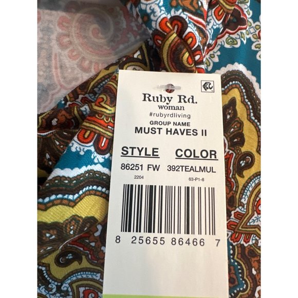 NWT Ruby Rd. Ladies Cowl Neck Stretchy Comfortable Lightweight Blouse SZ 4X - Picture 6 of 7
